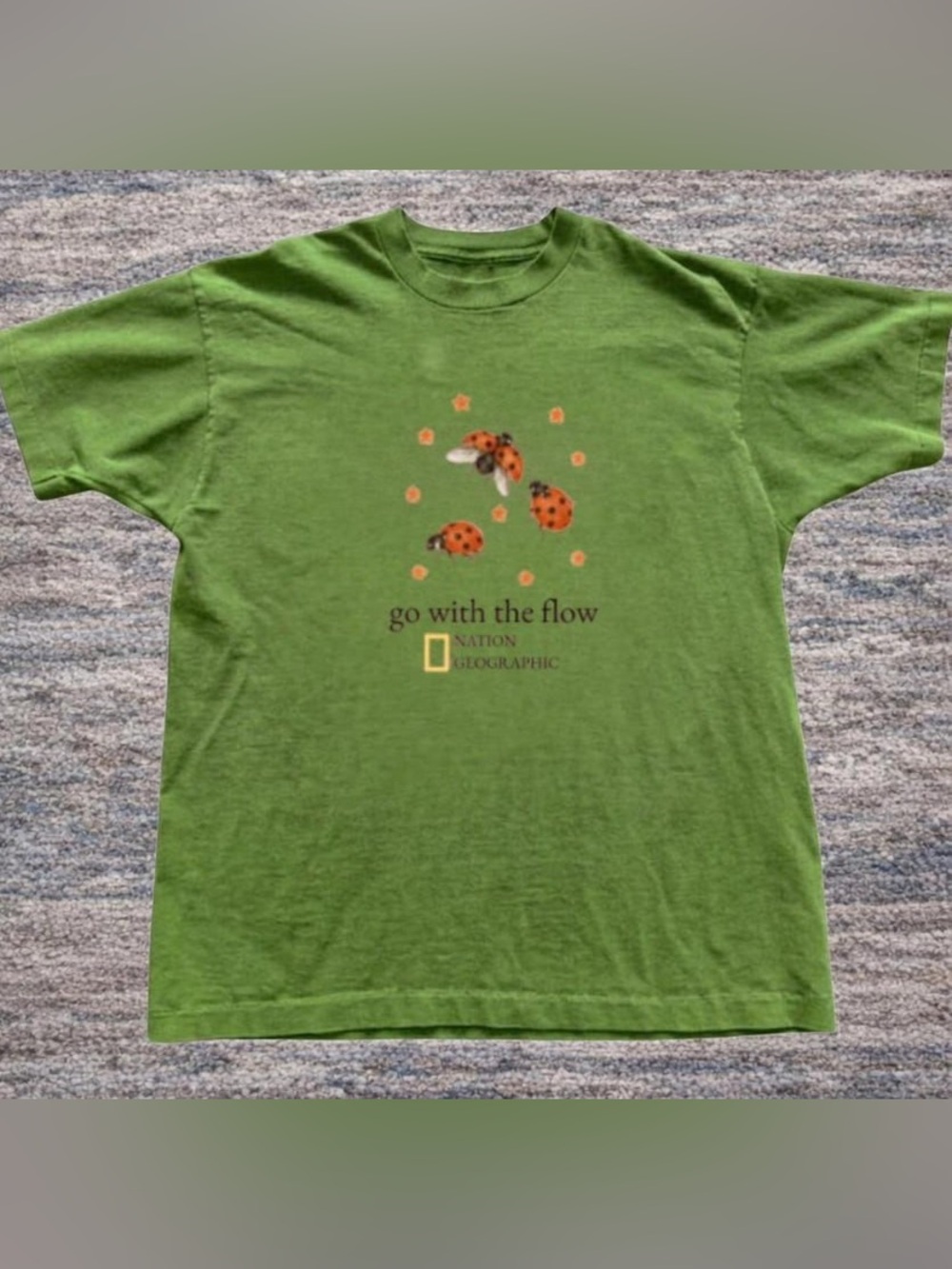National Geographic 'Go With The Flow' Green Ladybug Tee